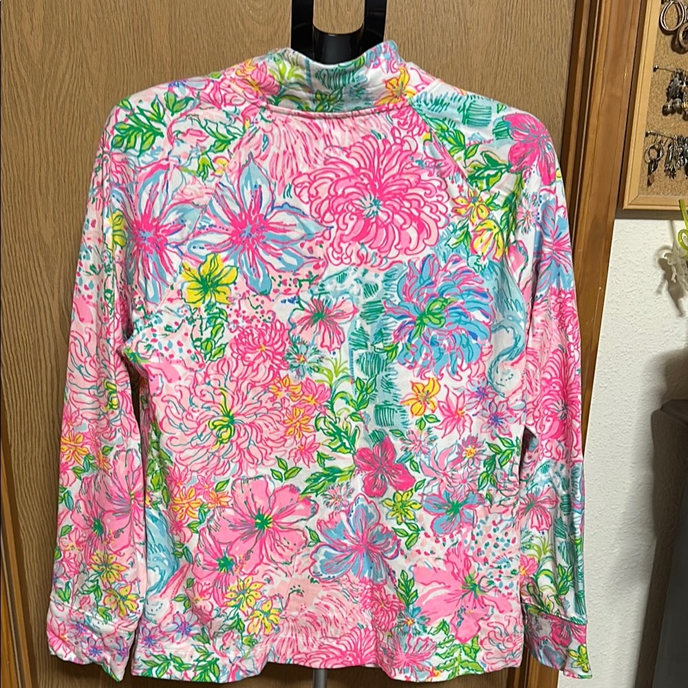 Floral 1/4 zip popover - Picture 2 of 4